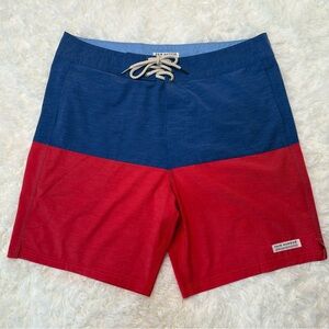Fair Harbor Jupiter board short blue and red size 34